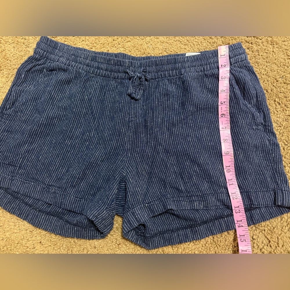 Old Navy Navy Pinstripe High-Waist Drawstring Shorts size L - Picture 7 of 7